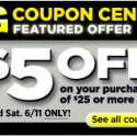 Dollar General Coupon $5 off $25 for 6/11/2011